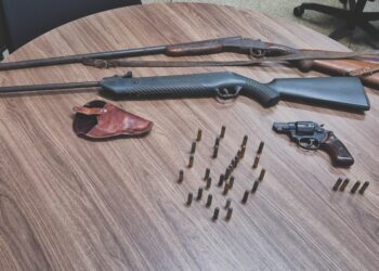 Homem é preso após armas e munições serem encontradas durante buscas
