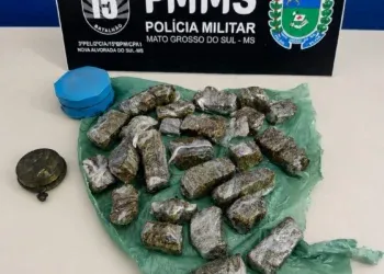 Maconha escondida em garrafa térmica leva mulher à prisão durante abordagem policial