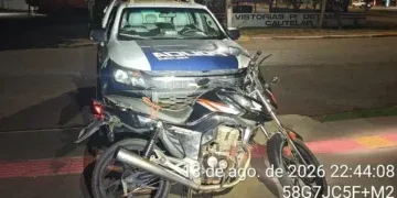 Fuga de moto termina em queda e prisão após perseguição