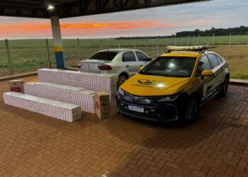 Carga de cigarros contrabandeados avaliada em R$ 75 mil é apreendida na MS-162 Carga de cigarros contrabandeados avaliada em R$ 75 mil é apreendida na MS-162
