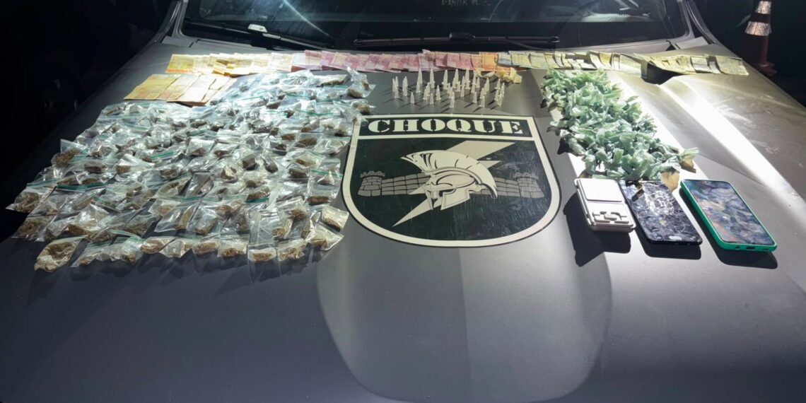 Fuga por muros termina com prisão de traficante e apreensão de drogas em Campo Grande