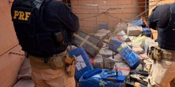 Motorista abandona caminhão e tenta fugir, mas PRF encontra 3,2 toneladas de maconha