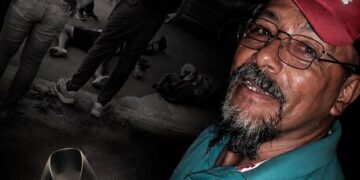 Avô morre após bicicleta elétrica ser atingida por ônibus