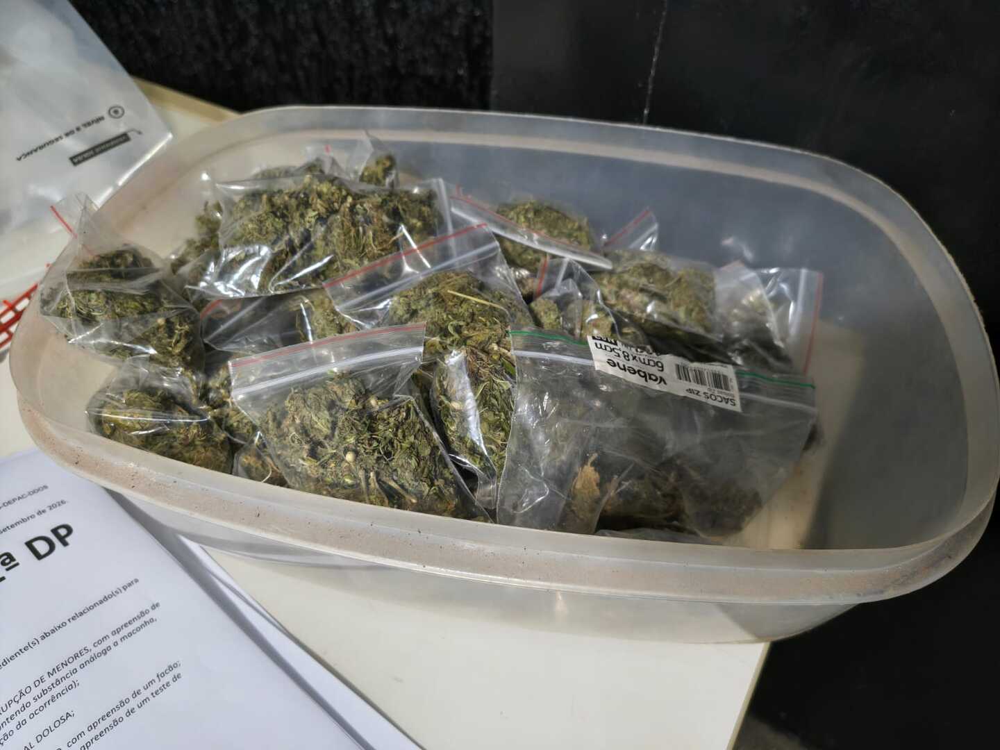 Adolescente de 15 anos é apreendida com 600 gramas de skunk
