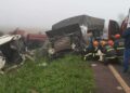Caminhoneiro morre após acidente durante forte neblina na MS-157 Caminhoneiro morre após acidente durante forte neblina na MS-157