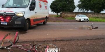 Ciclista morre após ser atropelado no anel viário de Dourado