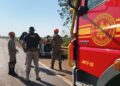 Motorista fica ferido após carro capotar na BR-163 Motorista fica ferido após carro capotar na BR-163