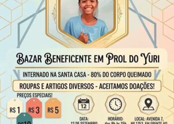 Corre pra ajudar: Bazar beneficente tem peças a partir de R$ 1 para ajudar menino queimado