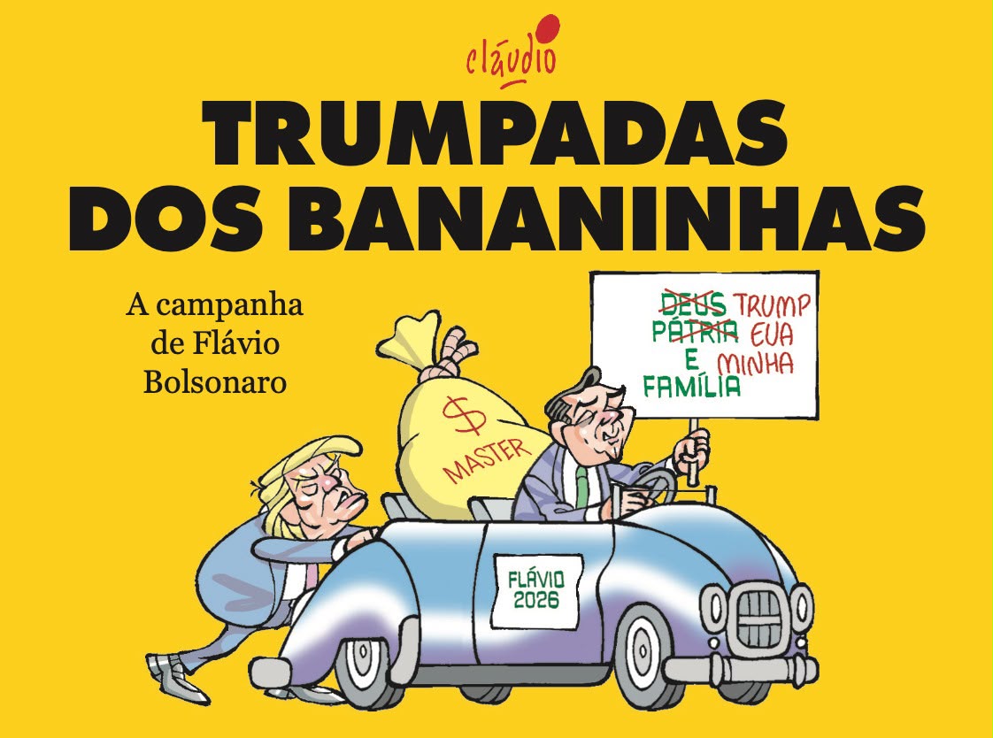 Cartunista Cláudio de Oliveira lança e-book sobre Flávio Bolsonaro e as conexões da ultradireita