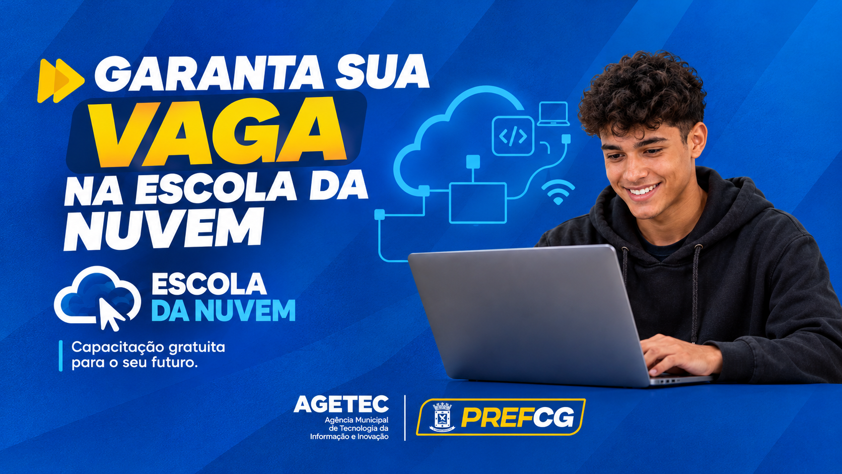 Escola da Nuvem abre inscrições para capacitação gratuita em tecnologia para jovens de Campo Grande