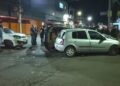 Carros batem no Centro de Campo Grande e um deles vira de lado Carros batem no Centro de Campo Grande e um deles vira de lado