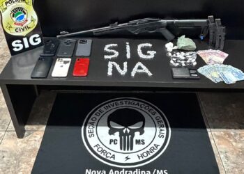 Adolescentes são apreendidos com drogas, arma e munições no interior de MS Adolescentes são apreendidos com drogas, arma e munições no interior de MS