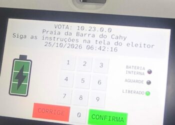 Nome de praia histórica aparece em urna eletrônica durante votação em MS Nome de praia histórica aparece em urna eletrônica durante votação em MS