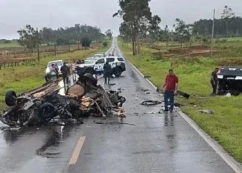 Tragédia na MS-164: casal morre e bebê fica em estado grave após batida de frente