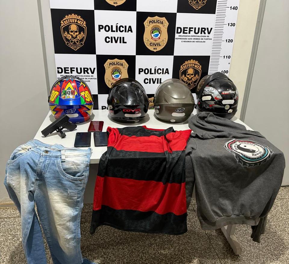 Adolescentes são apreendidos após série de roubos a motociclistas em Campo Grande