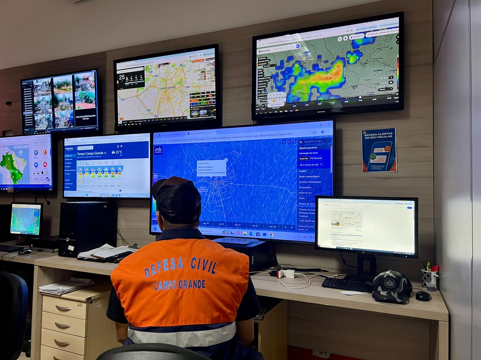Defesa Civil alerta para risco de tempestade a partir de quinta-feira
