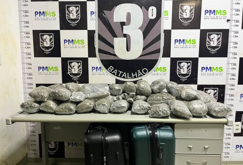 Jovens são presos com mais de 60 kg de maconha em carros de aplicativo